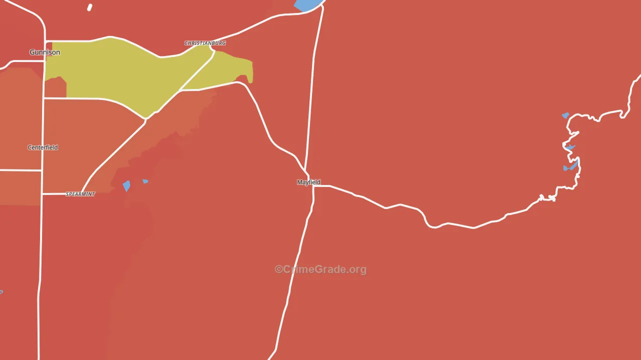 Mayfield, UT Map of Arson Rates