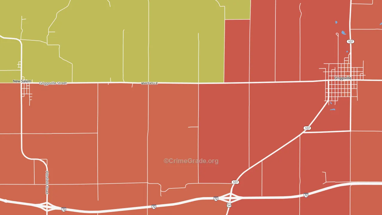Maysville, IL Map of Arson Rates
