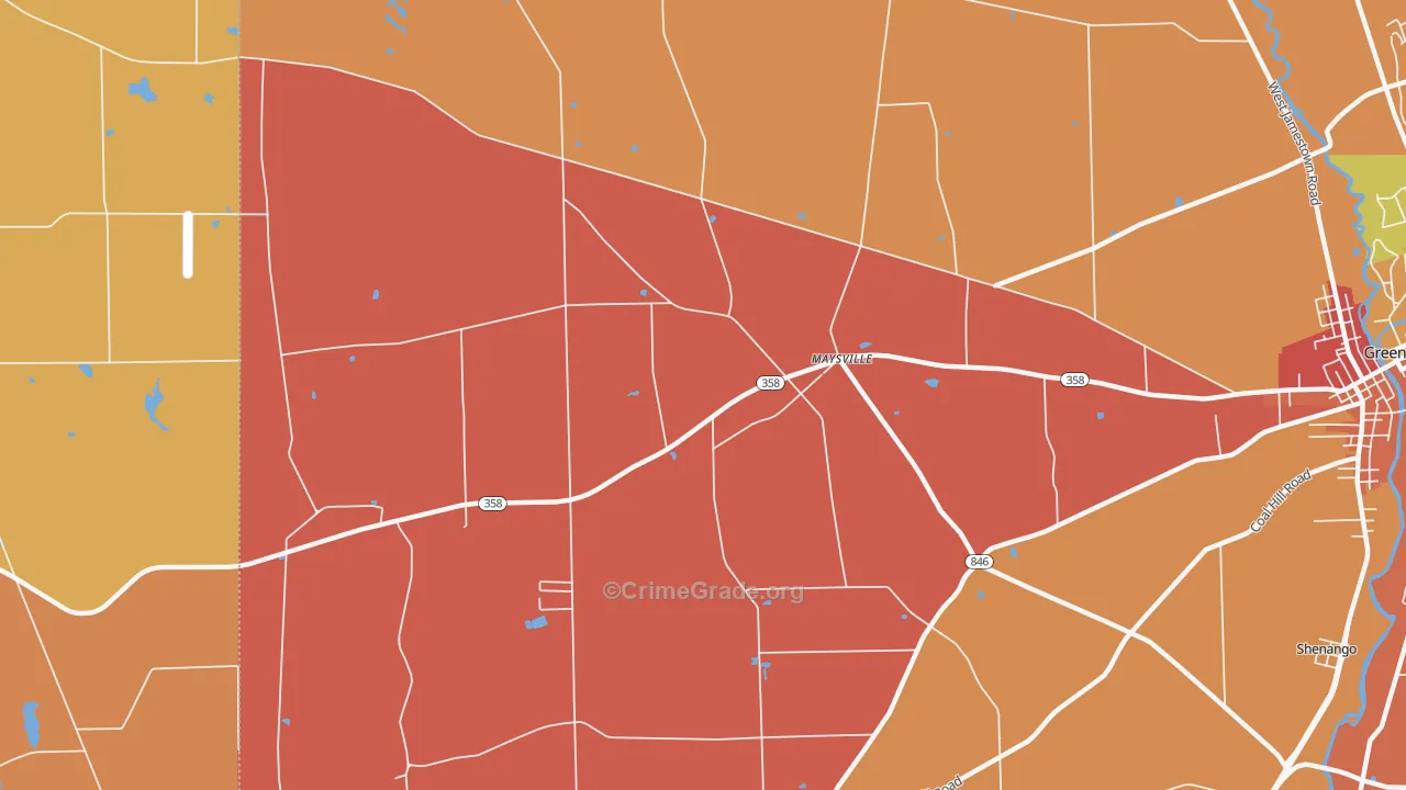 Maysville, PA Map of Arson Rates