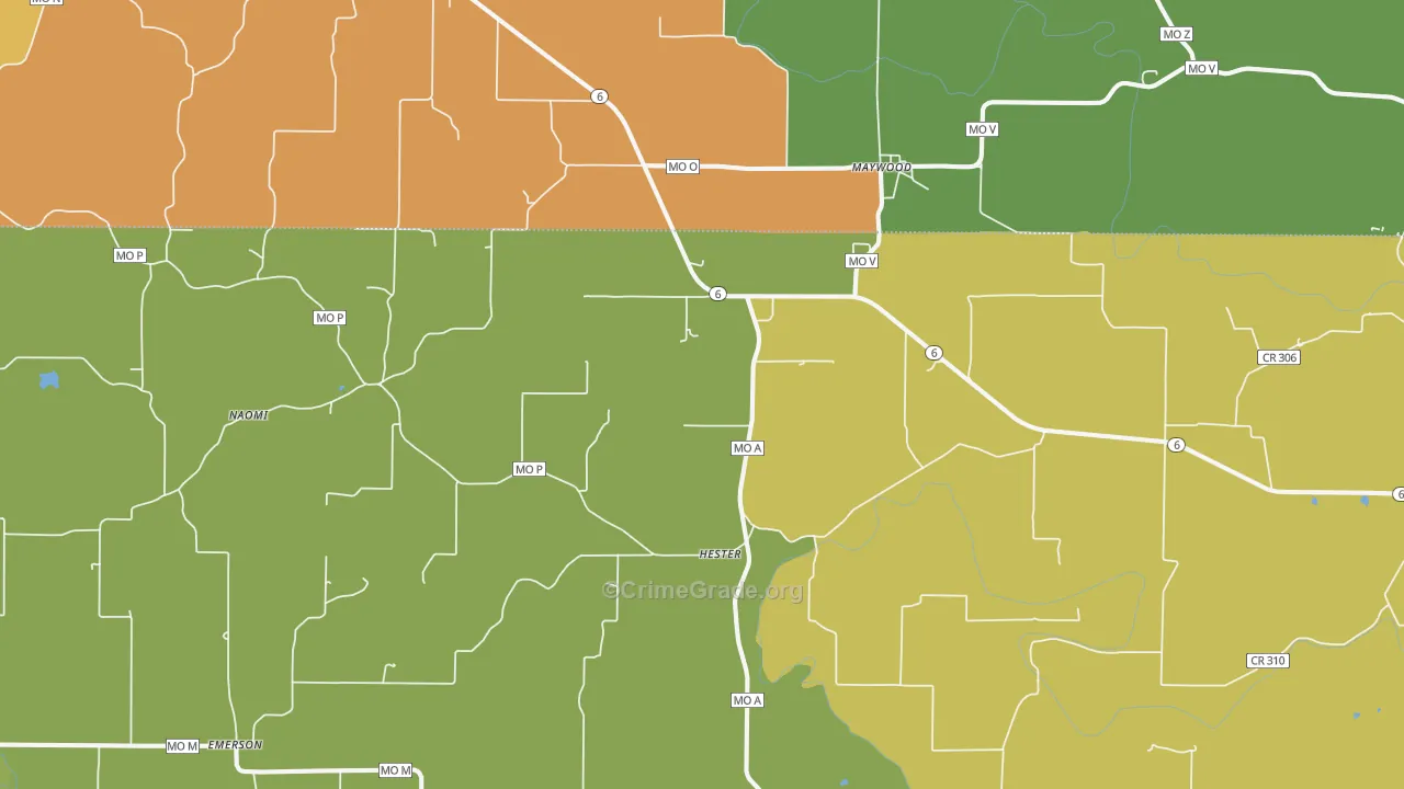 Maywood, MO Map of Arson Rates