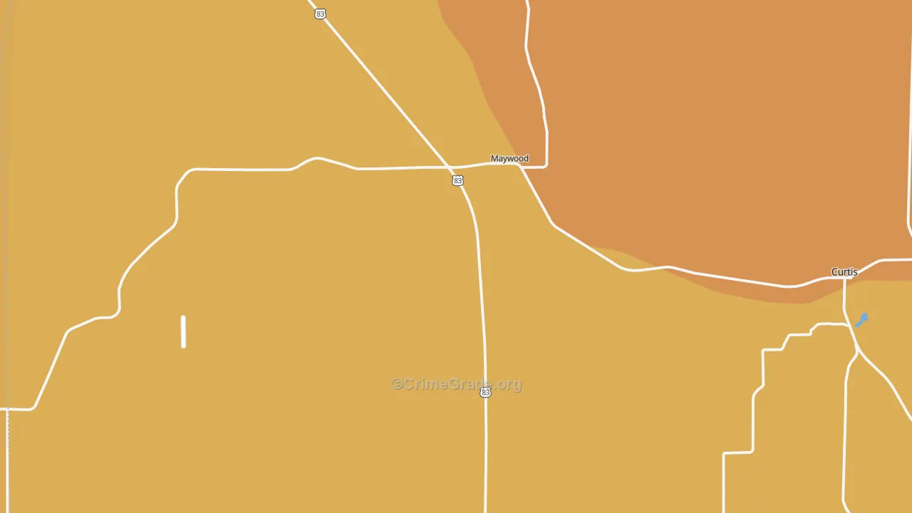 Maywood, NE Map of Arson Rates