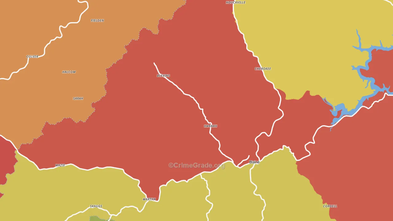 Mazie, KY Map of Arson Rates
