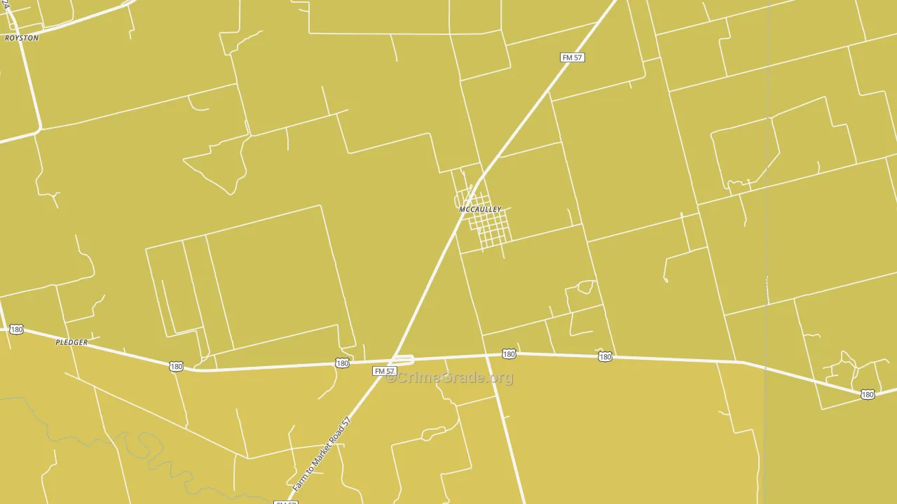 Mc Caulley, TX Map of Arson Rates