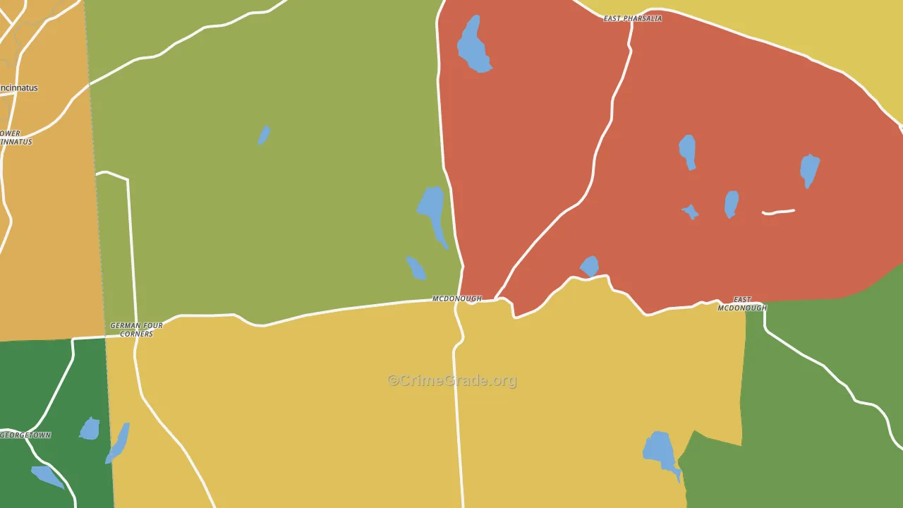 Mc Donough, NY Map of Arson Rates