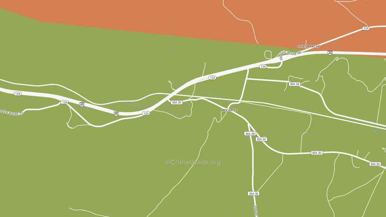McCartys Village, NM Map of Arson Rates