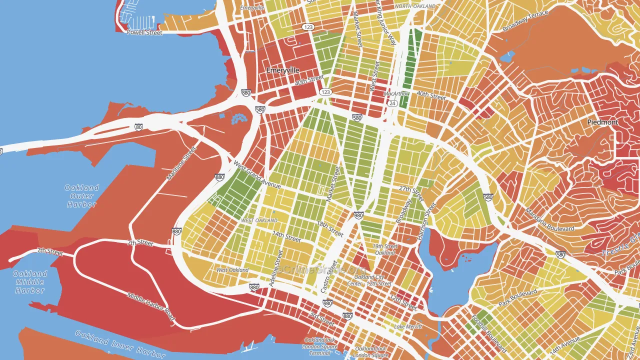 McClymonds, Oakland, CA Map of Arson Rates