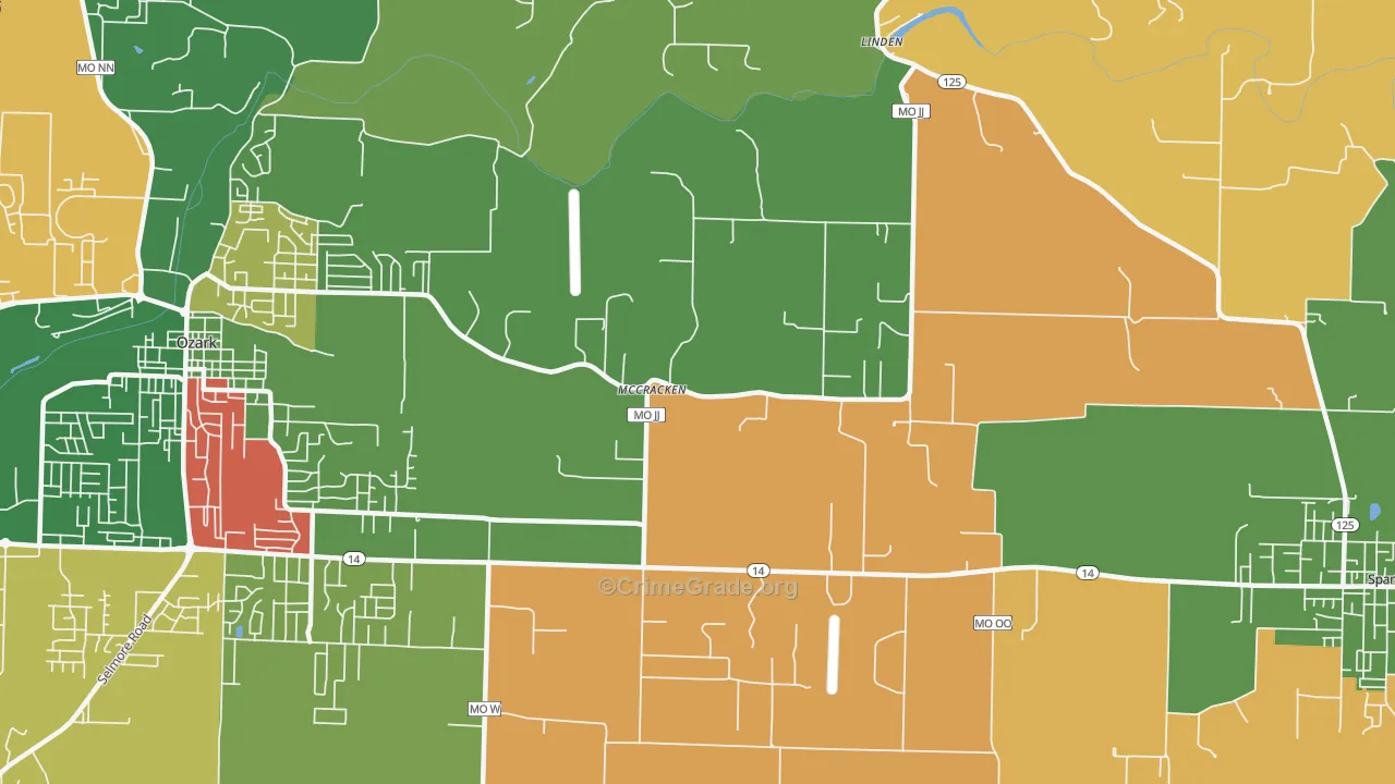 McCracken, MO Map of Arson Rates