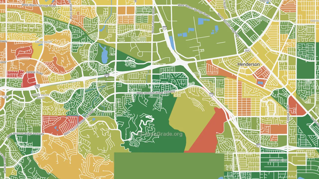 McCullough Hills, Henderson, NV Map of Arson Rates
