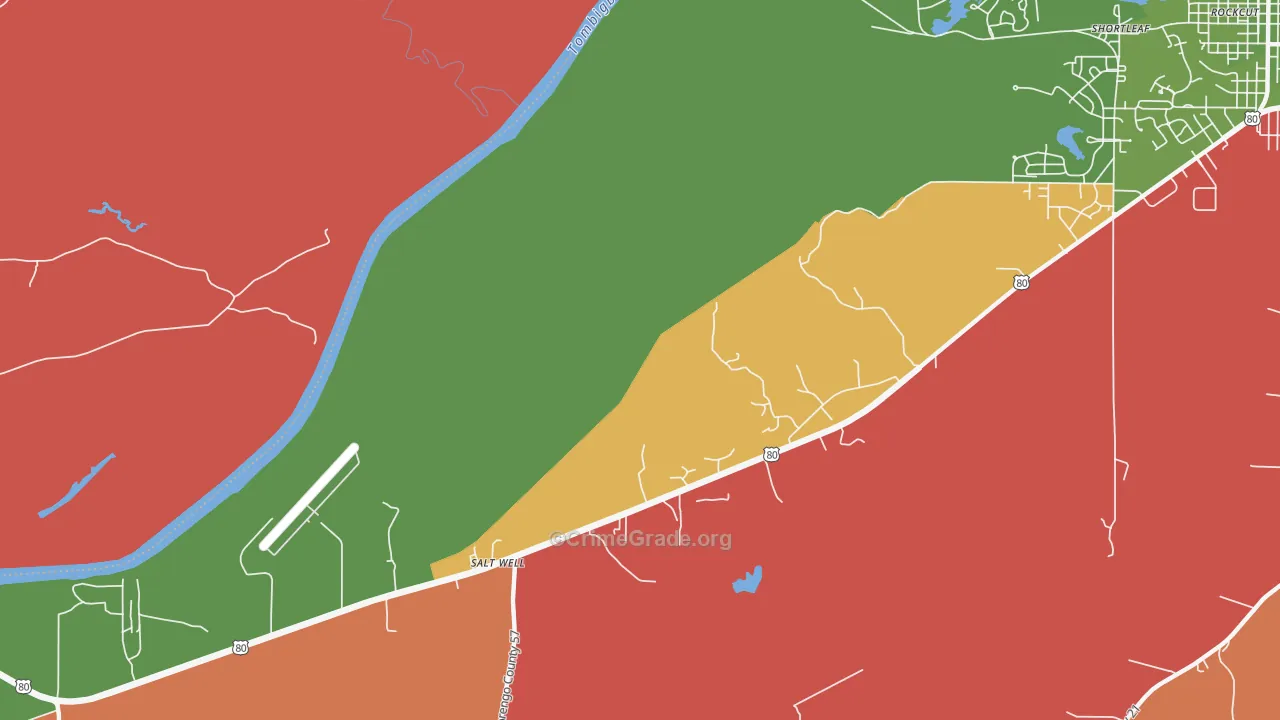 McDowell, AL Map of Arson Rates