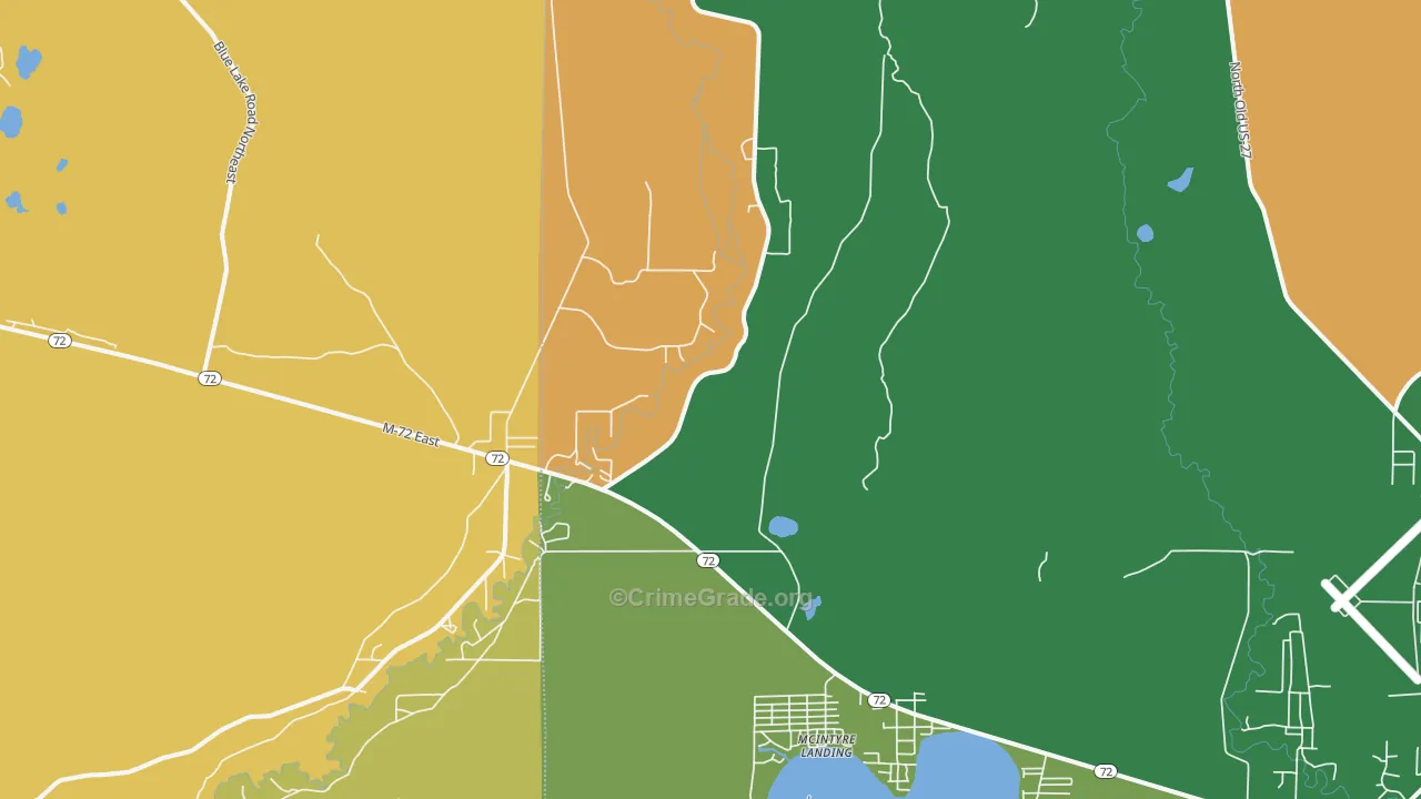 McIntyre Landing, MI Map of Arson Rates