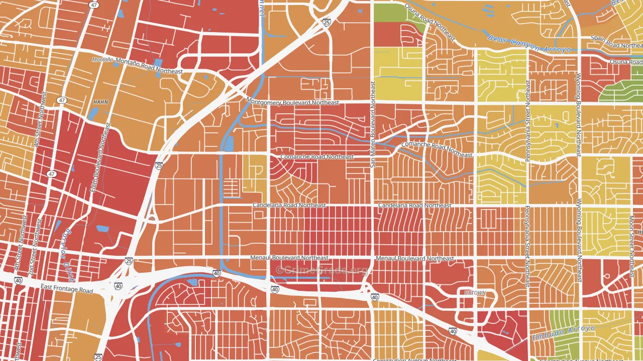McKinley, Albuquerque, NM Map of Arson Rates