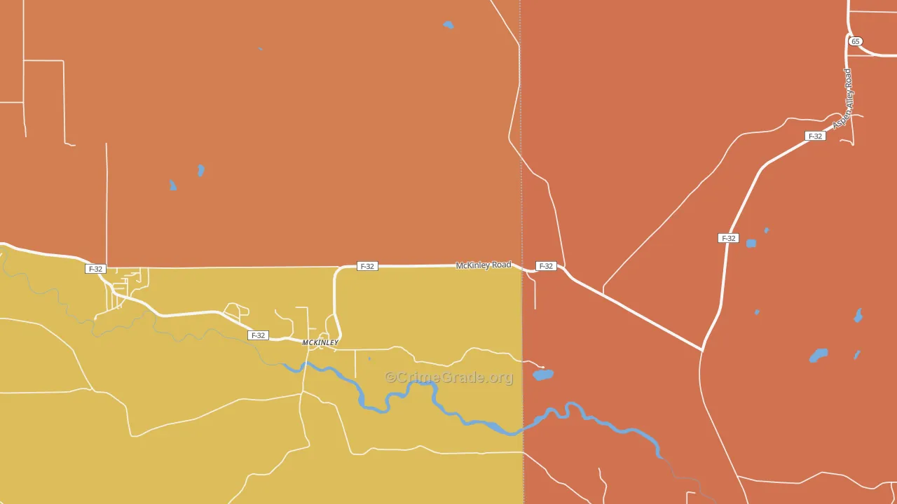McKinley, MI Map of Arson Rates
