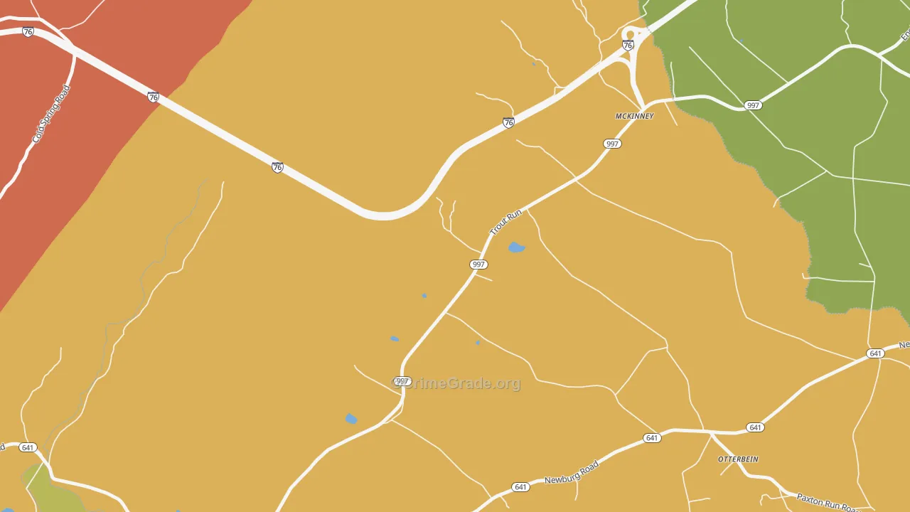 McKinney, PA Map of Arson Rates