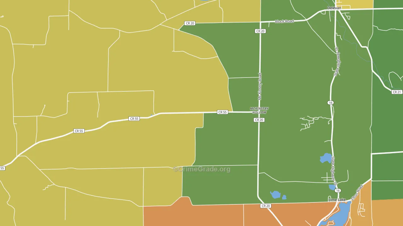 McKinstry Hollow, NY Map of Arson Rates