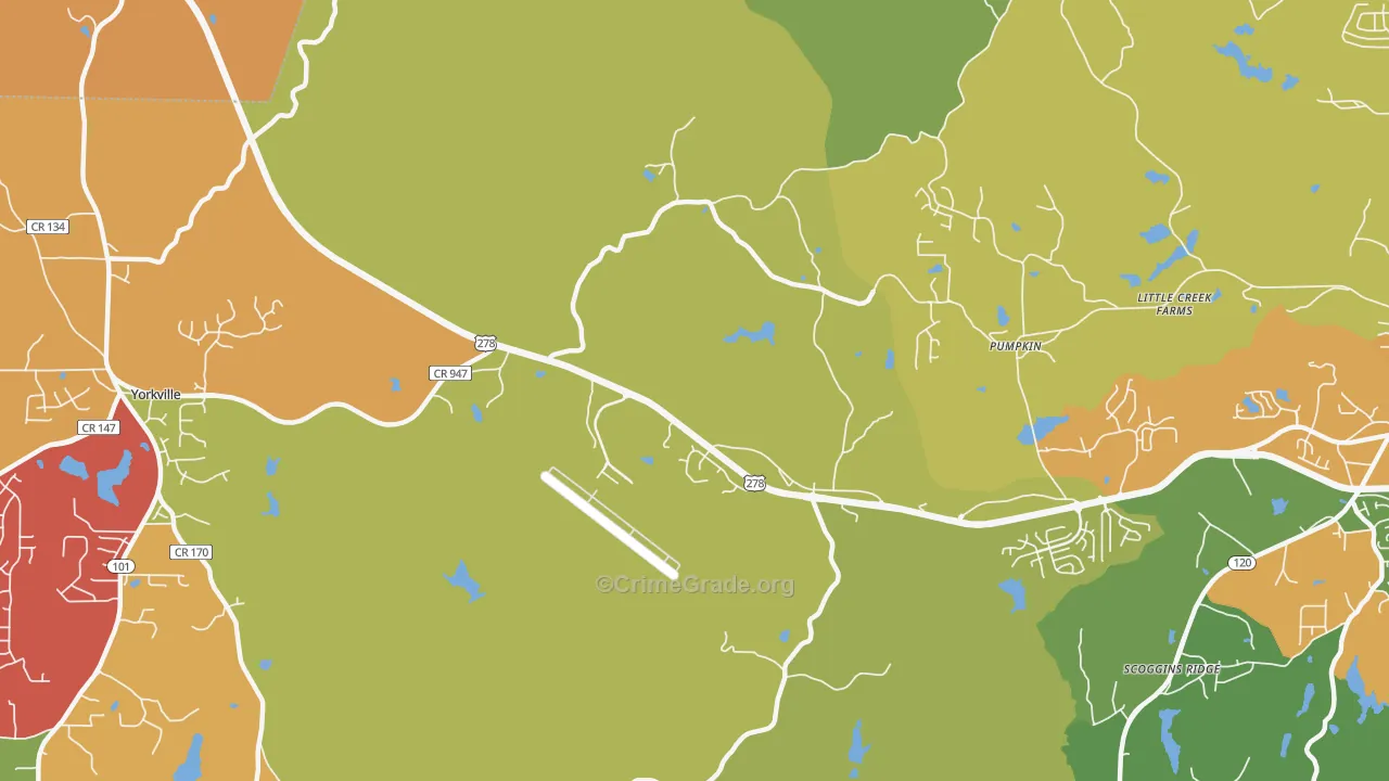 McPherson, GA Map of Arson Rates