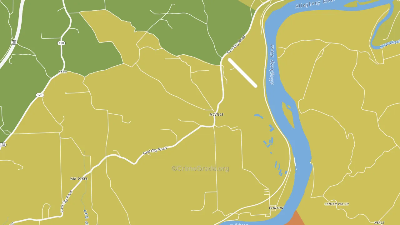 McVille, PA Map of Arson Rates