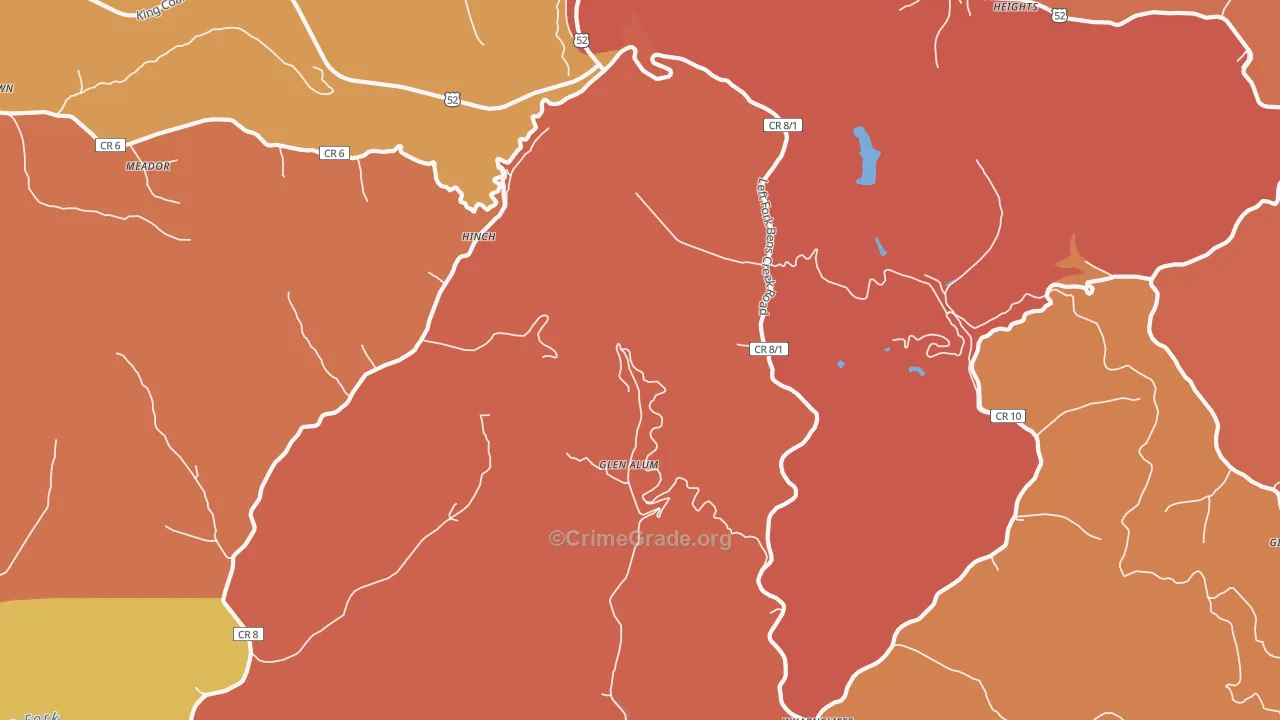 Meador, WV Map of Arson Rates