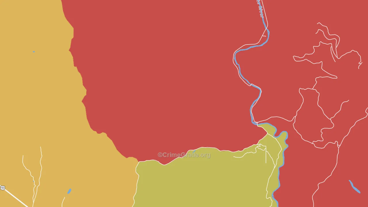 Meadow Creek, ID Map of Arson Rates