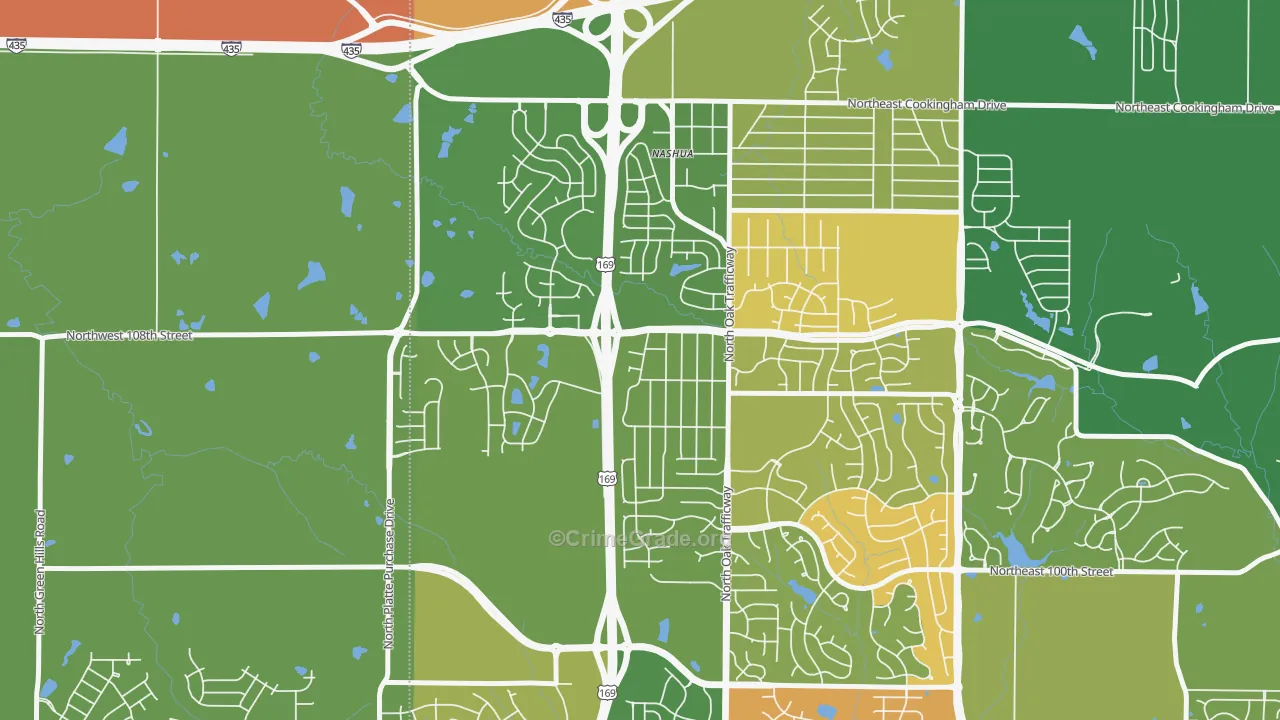 Meadowbrook Heights, Kansas City, MO Map of Arson Rates