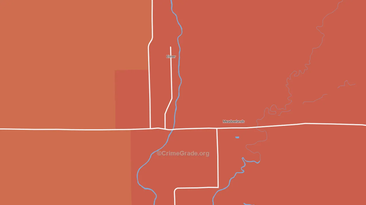 Meadowlands, MN Map of Arson Rates