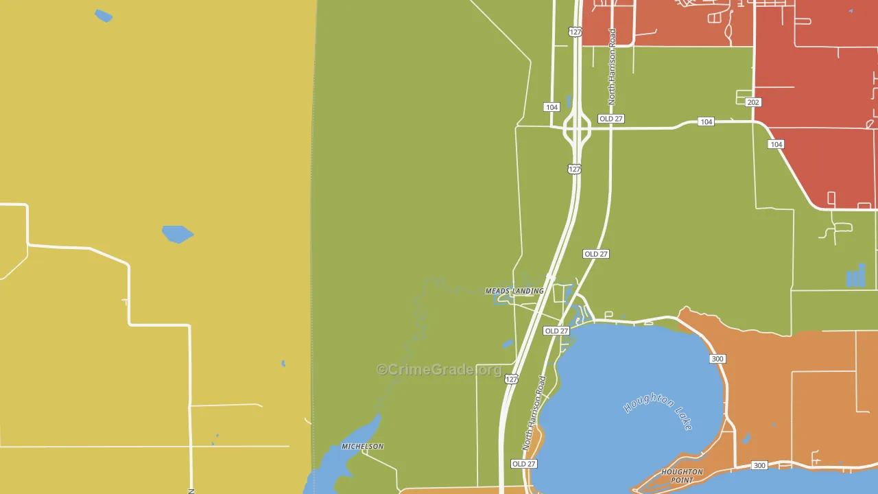 Meads Landing, MI Map of Arson Rates