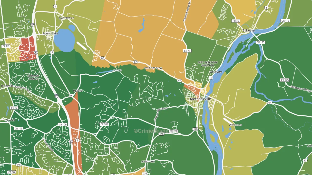 Mechanicville, NY Map of Arson Rates
