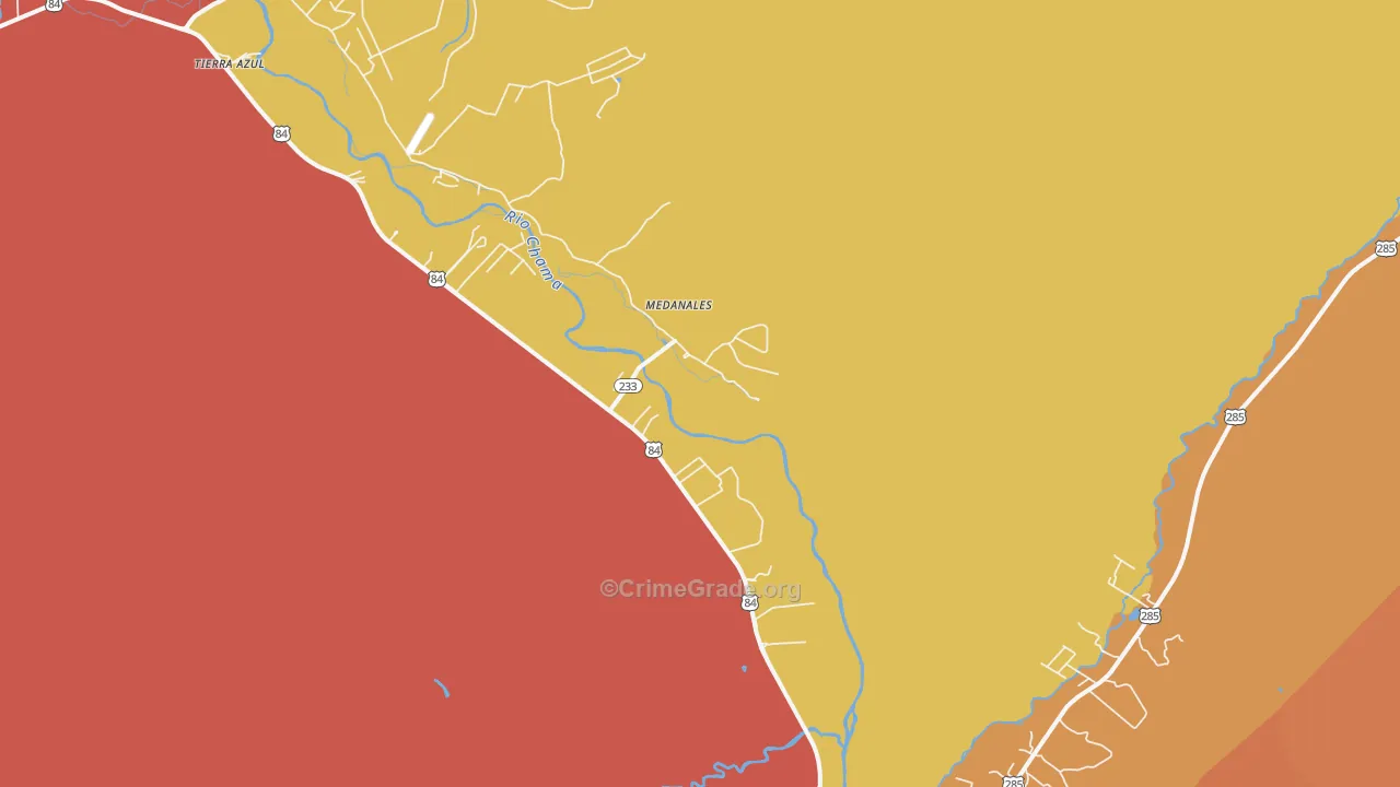 Medanales, NM Map of Arson Rates