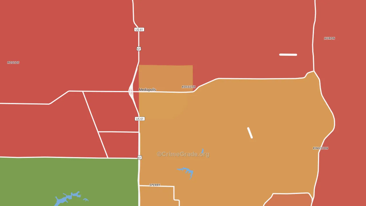 Mediapolis, IA Map of Arson Rates
