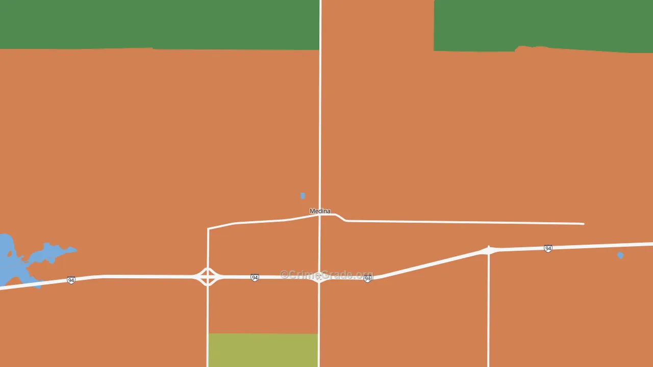 Medina, ND Map of Arson Rates