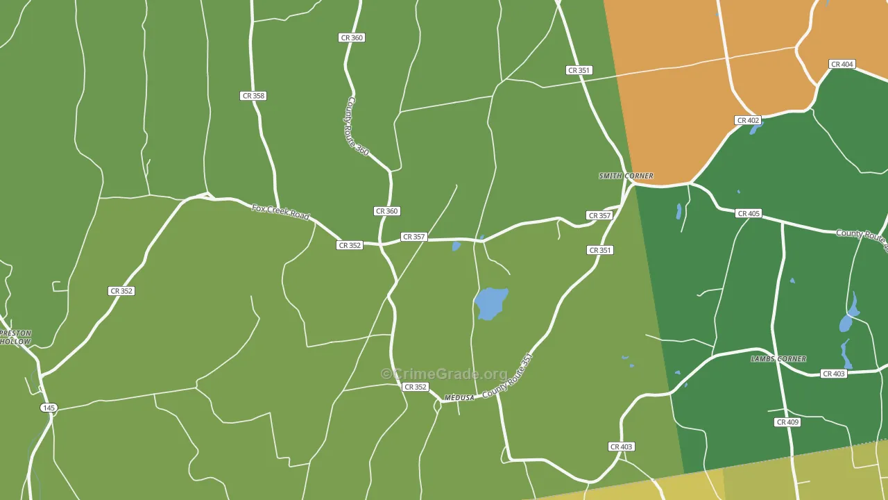 Medusa, NY Map of Arson Rates