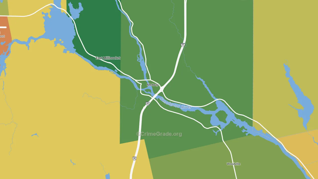 Medway, ME Map of Arson Rates