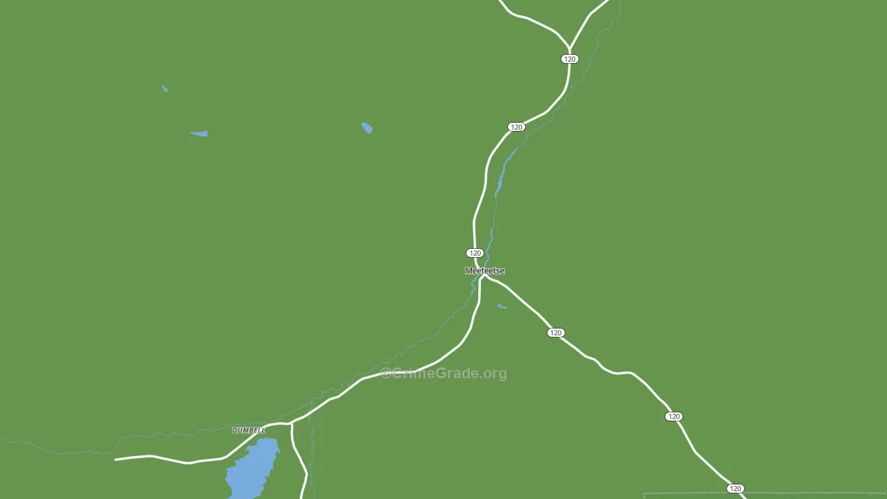 Meeteetse, WY Map of Arson Rates