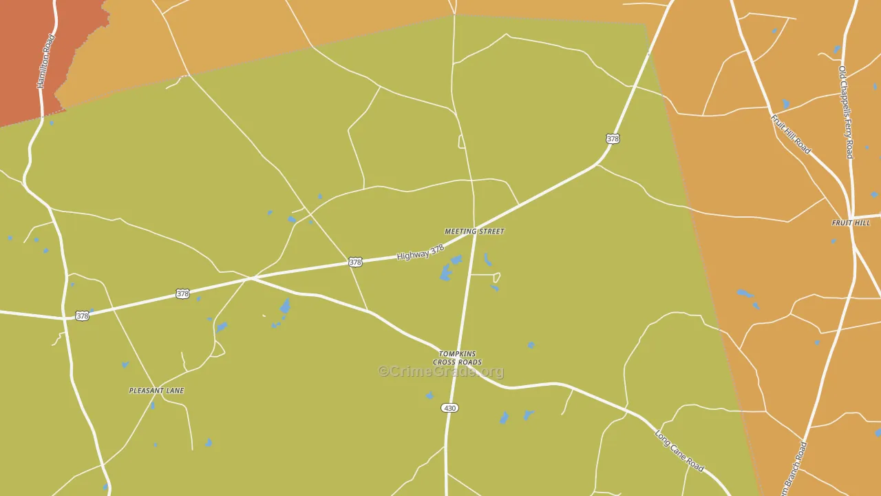 Meeting Street, SC Map of Arson Rates