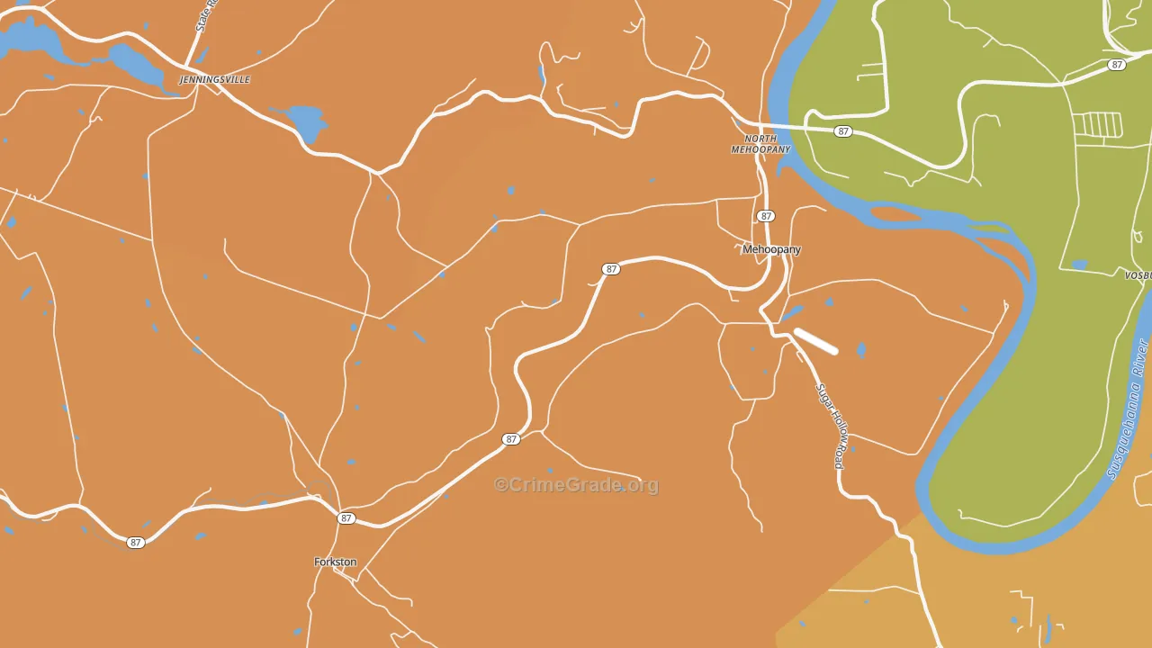 Mehoopany, PA Map of Arson Rates