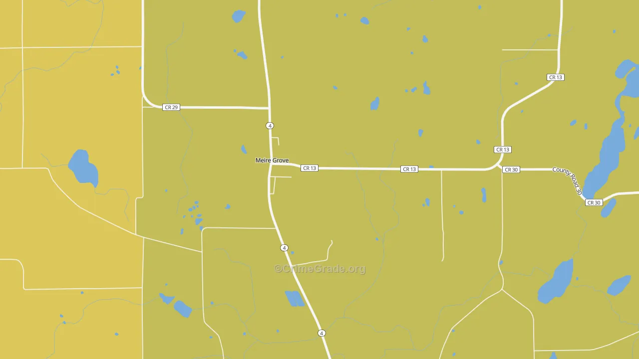 Meire Grove, MN Map of Arson Rates