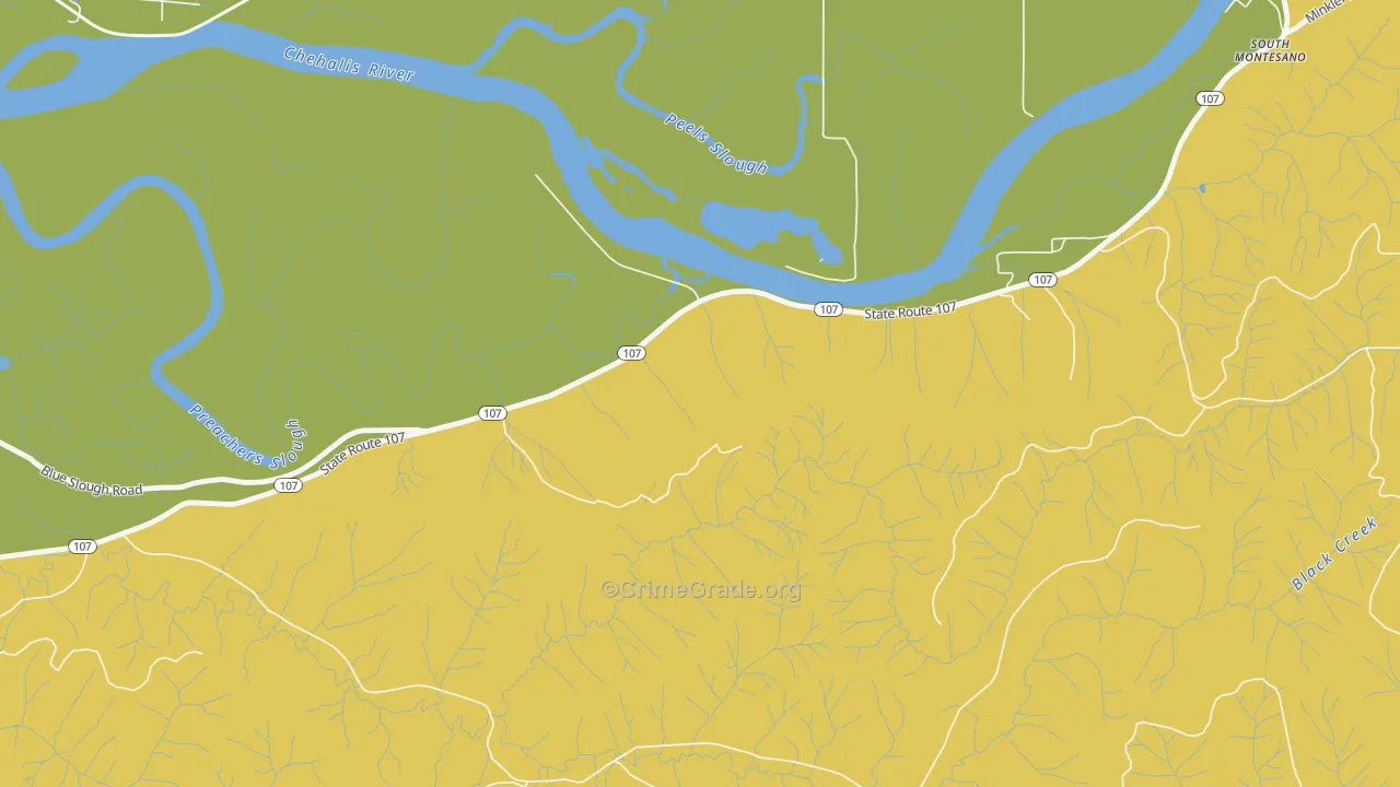 Melbourne, WA Map of Arson Rates