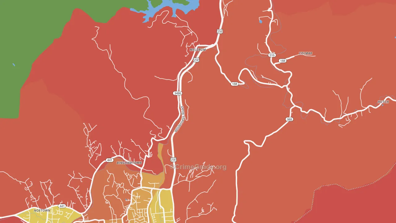Meldrum, KY Map of Arson Rates