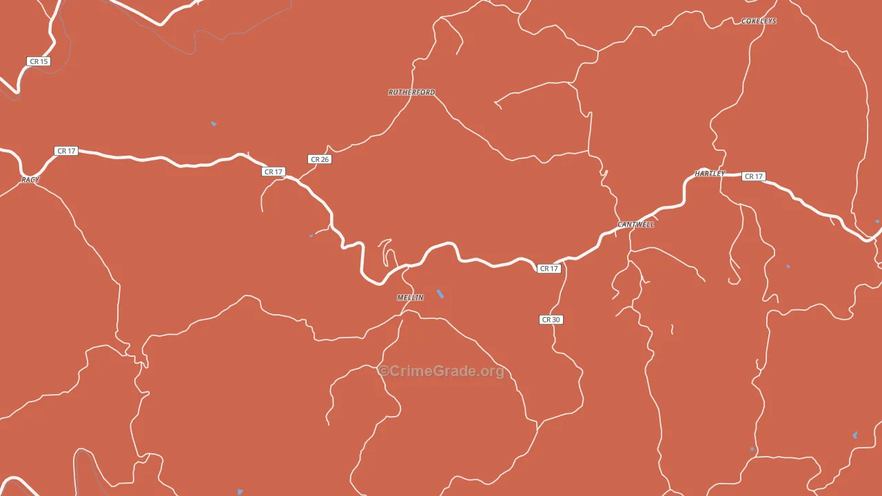 Mellin, WV Map of Arson Rates