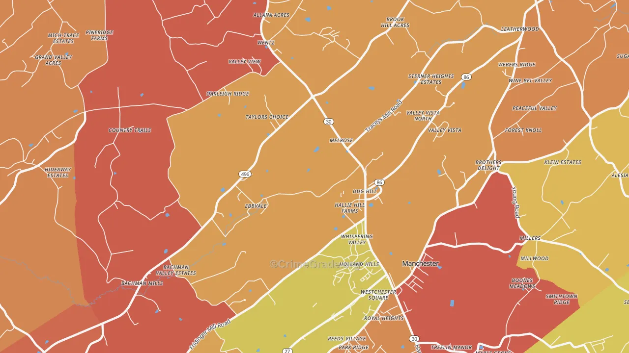 Melrose, MD Map of Arson Rates