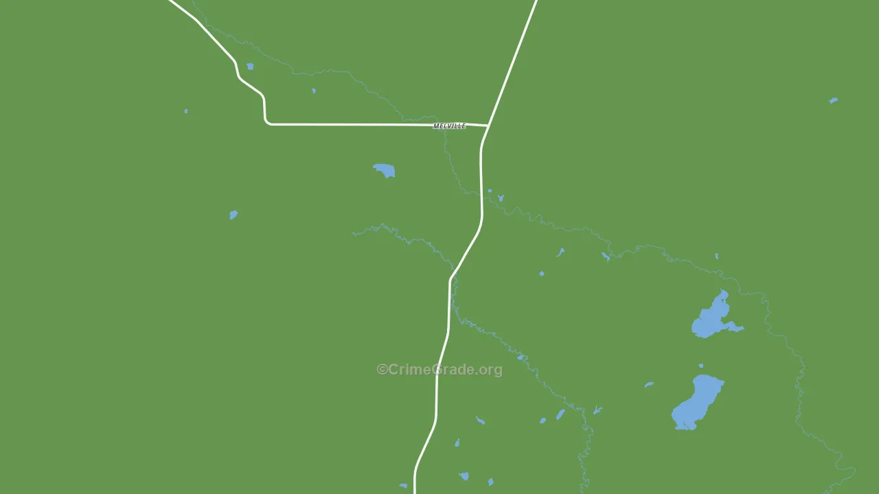 Melville, MT Map of Arson Rates