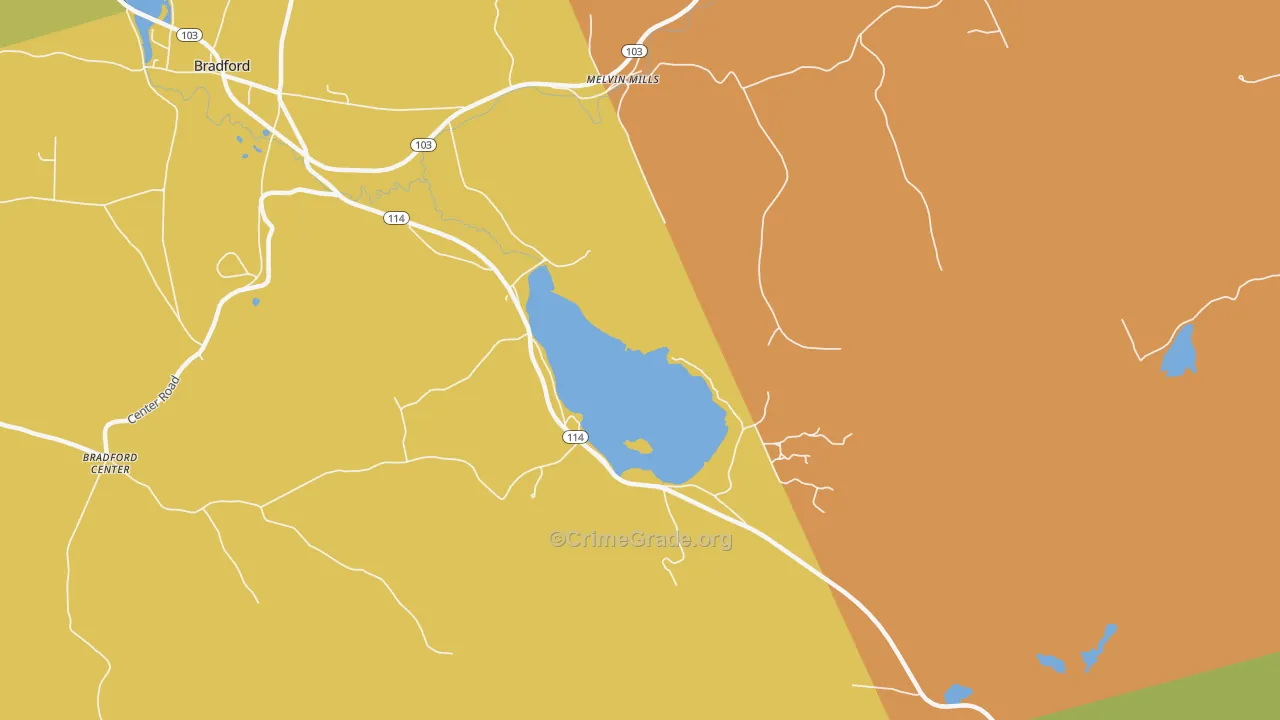 Melvin Mills, NH Map of Arson Rates