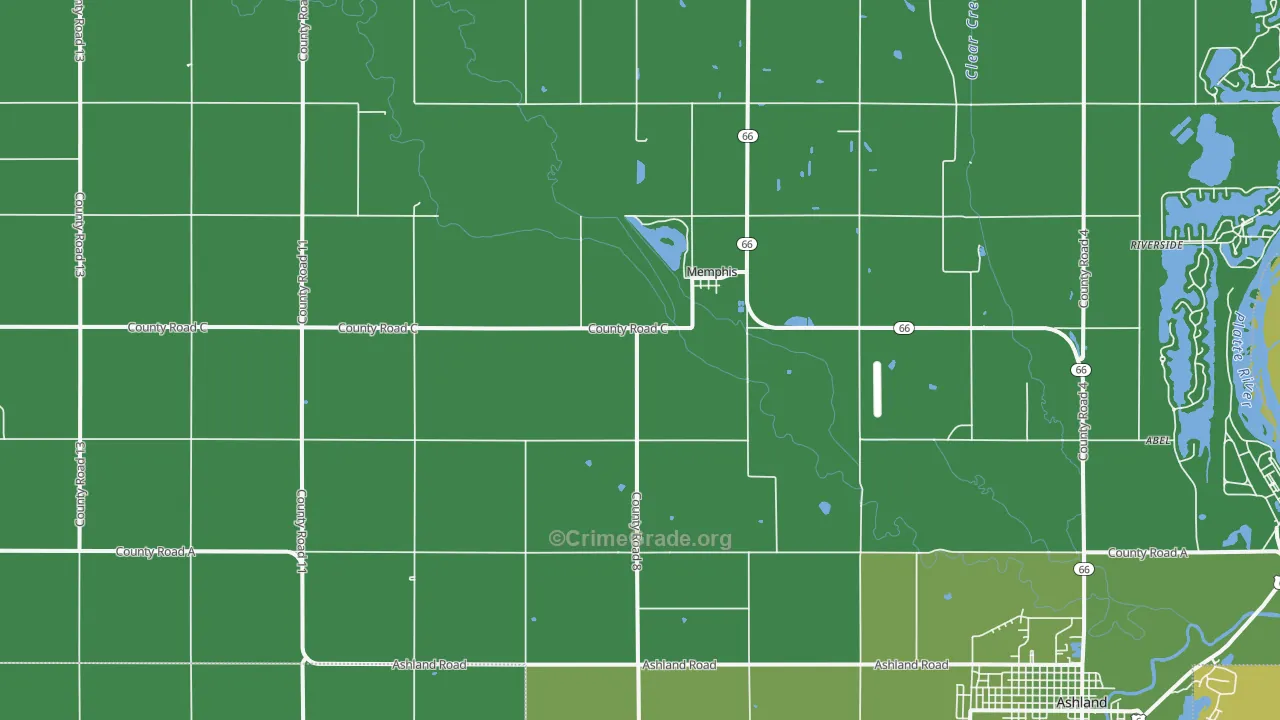 Memphis, NE Map of Arson Rates