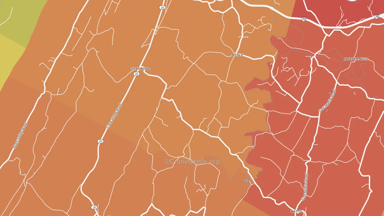 Mench, PA Map of Arson Rates