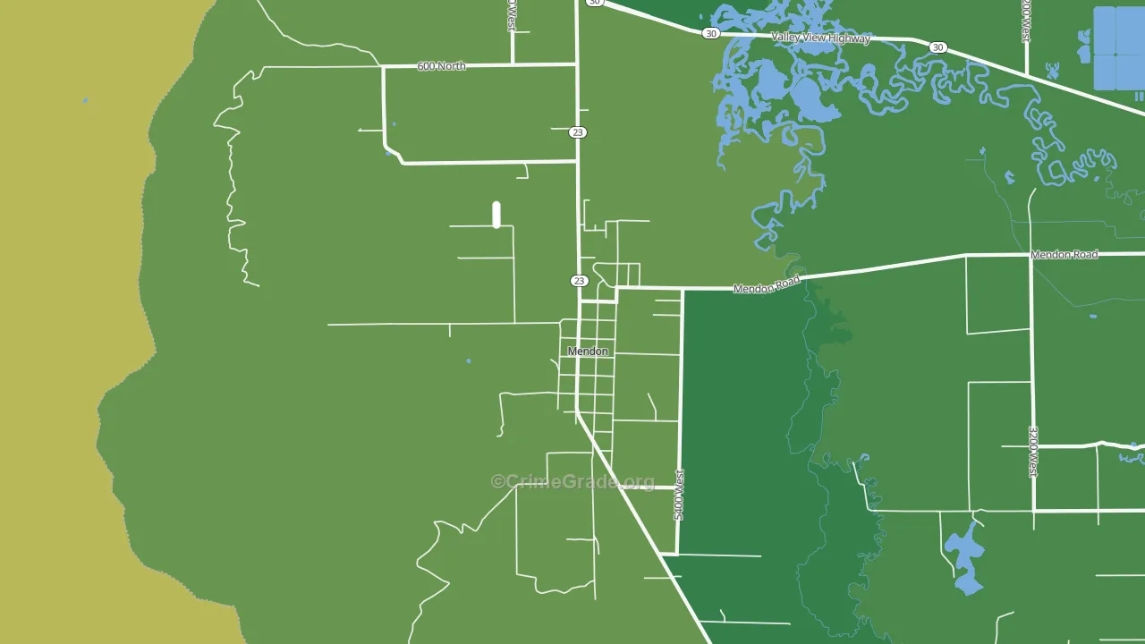 Mendon, UT Map of Arson Rates