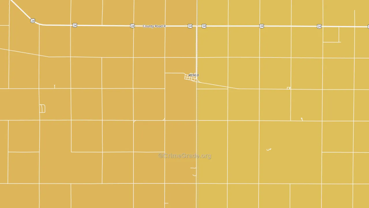 Menlo, KS Map of Arson Rates