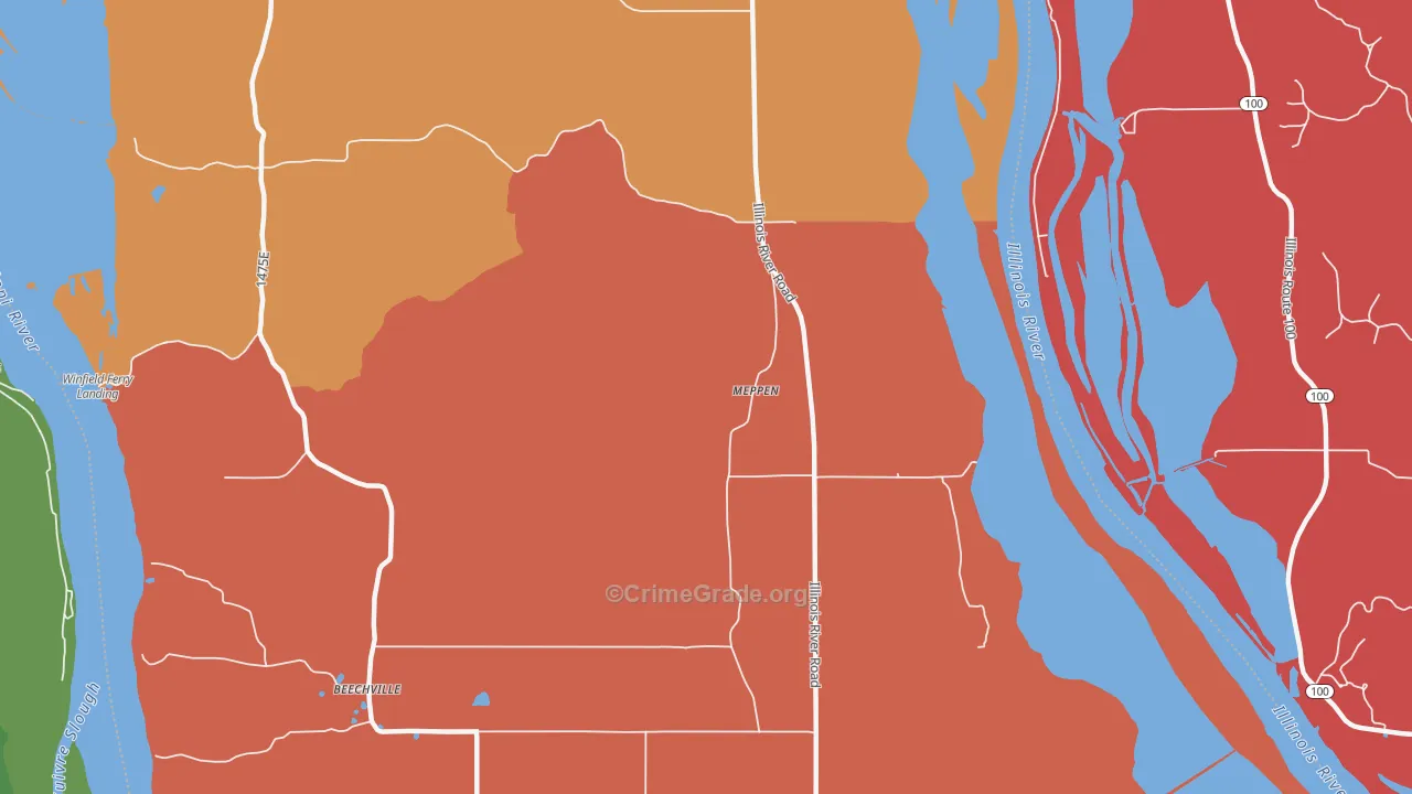 Meppen, IL Map of Arson Rates