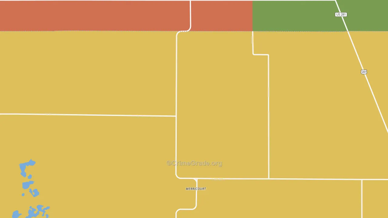 Merricourt, ND Map of Arson Rates