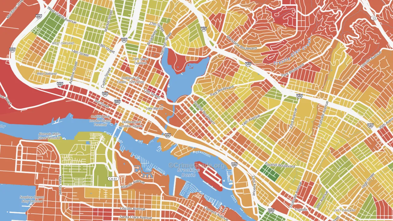 Merritt, Oakland, CA Map of Arson Rates