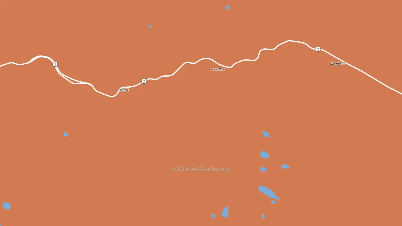 Merritt, WA Map of Arson Rates