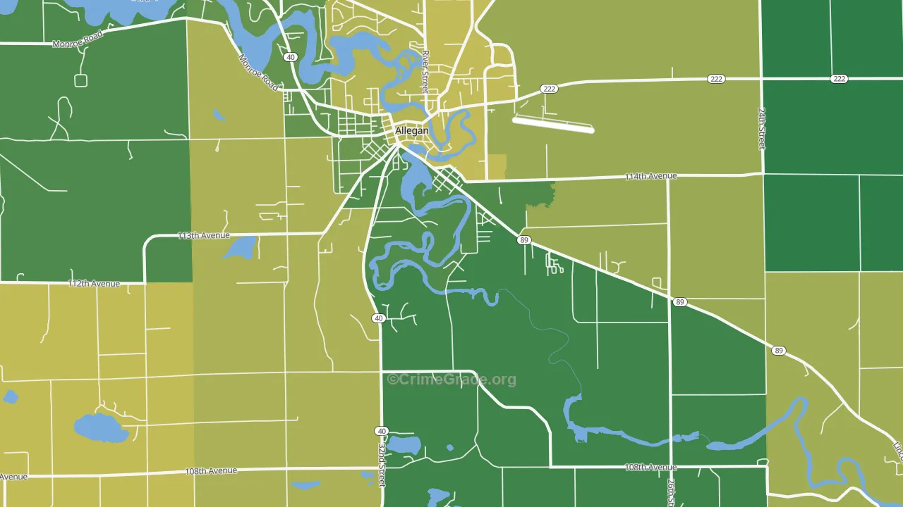 Merson, MI Map of Arson Rates